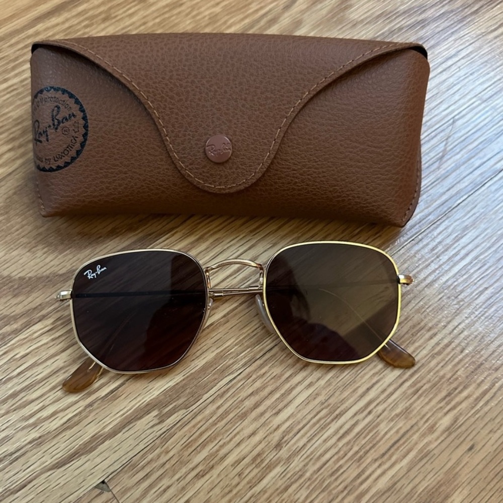 Ray Ban Gold Sunglasses
